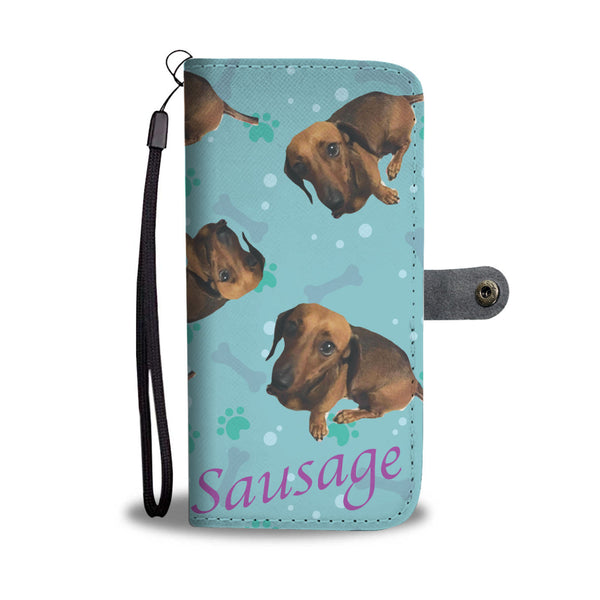 Dachshund custom designed wallet phone case