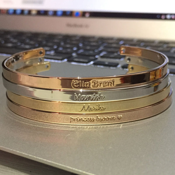 Personalized Engraved Bracelet Bangle