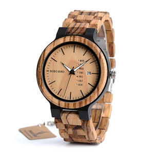 Personalised Bamboo Wooden Watch in Ebony