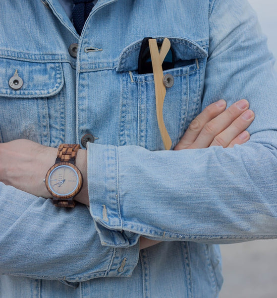 Woodiction Classic Custom Wood Watch and Wooden Sunglasses Gift set
