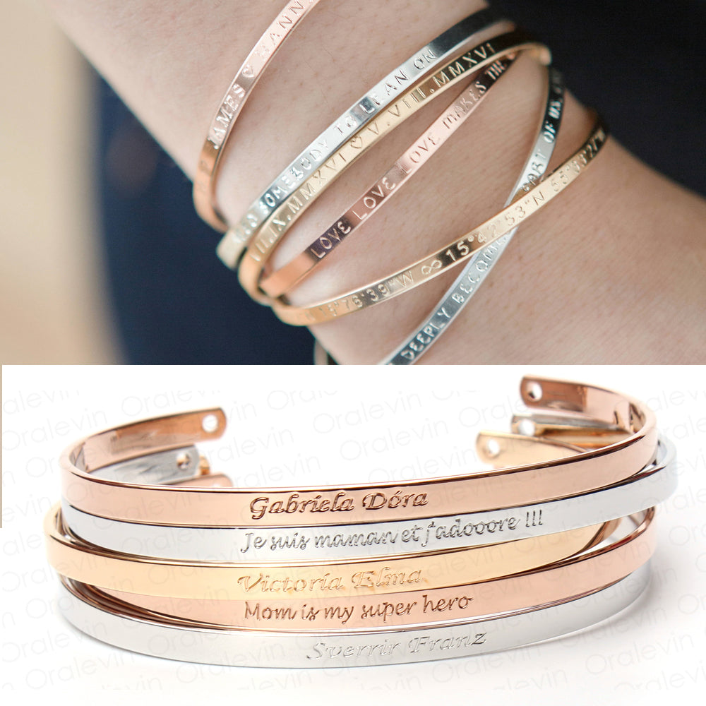 Personalized Engraved Bracelet Bangle